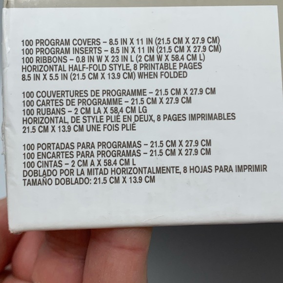 Celebrate It Program Paper Kit Wedding Invitation - 100 Sets - Picture 6 of 7